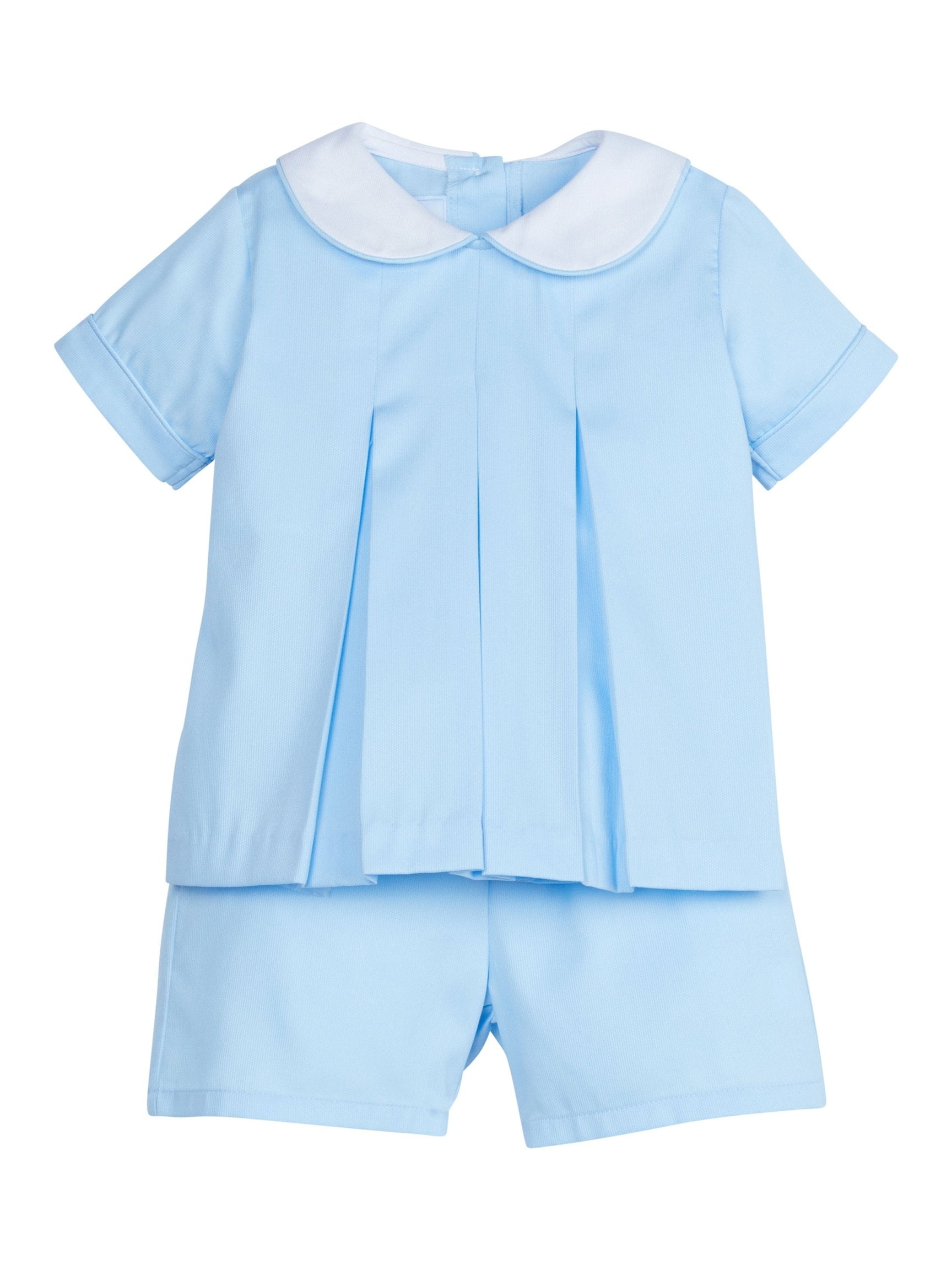 Nicholas Short Set - Light Blue Pique