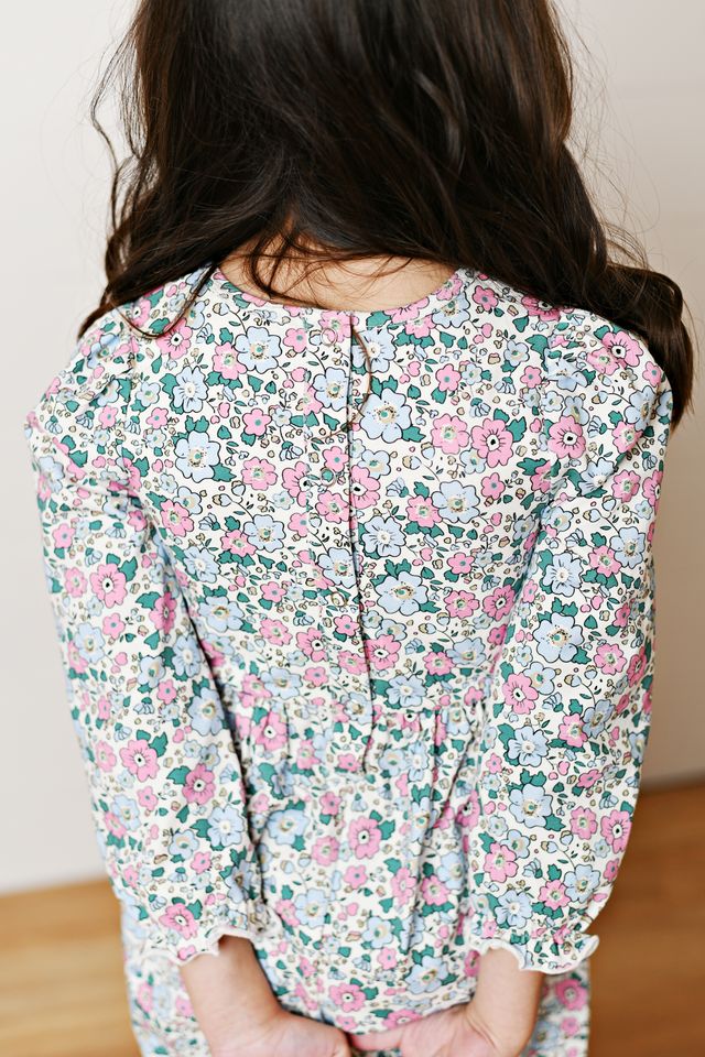 Blue Floral Romper