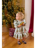 PRE-ORDER Baby Girls Harper Dress Set - Trees and Presents