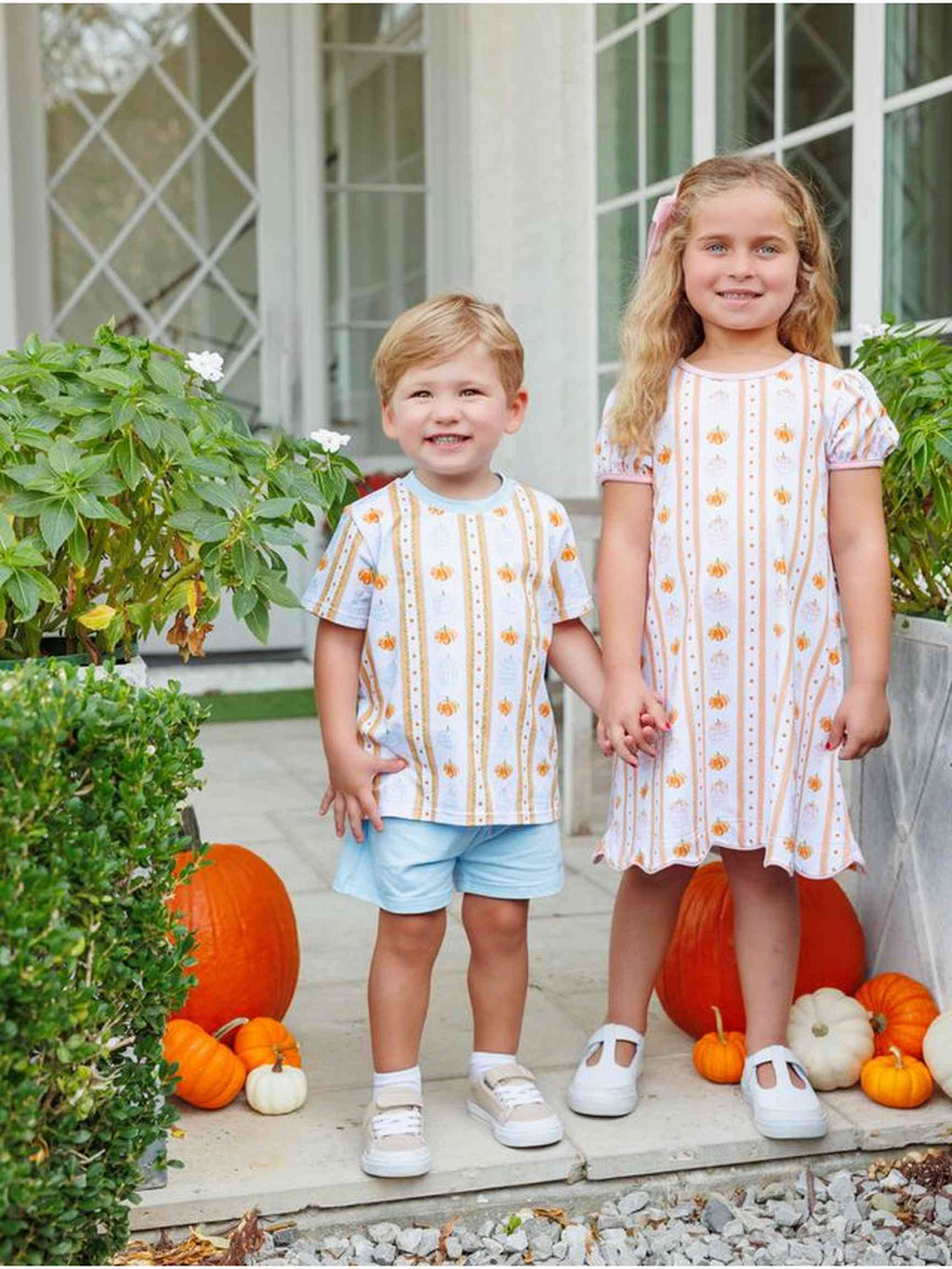 Pumpkin Patch Scalloped Dress