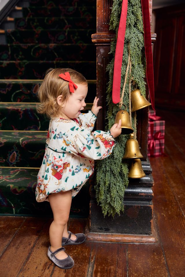 PRE-ORDER Baby Girls Wynne Bubble - Santa Sleigh