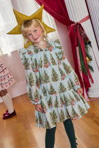 PRE-ORDER Harper Dress - Trees and Presents