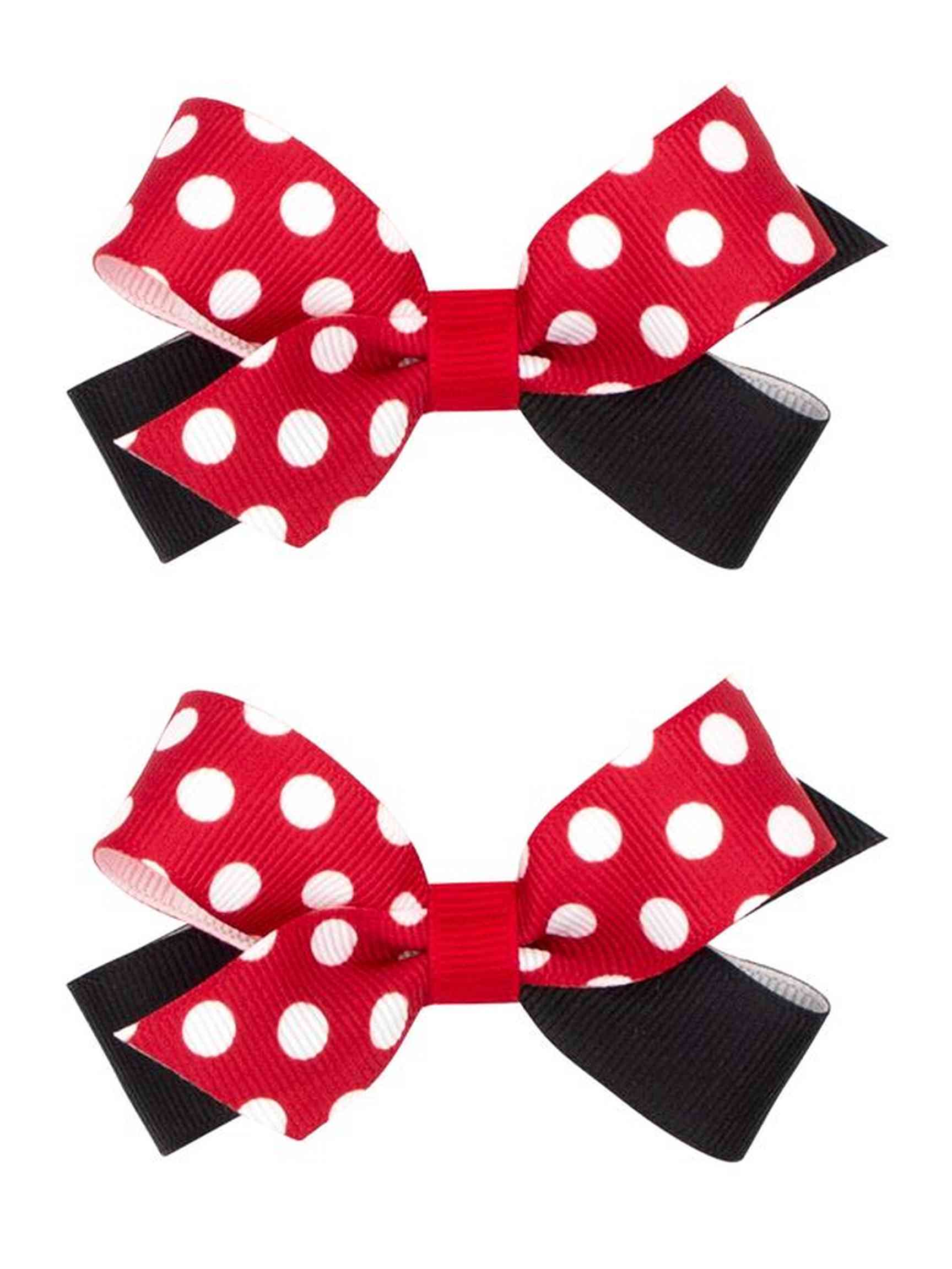 Mini Max Dot Print Pair of Bows