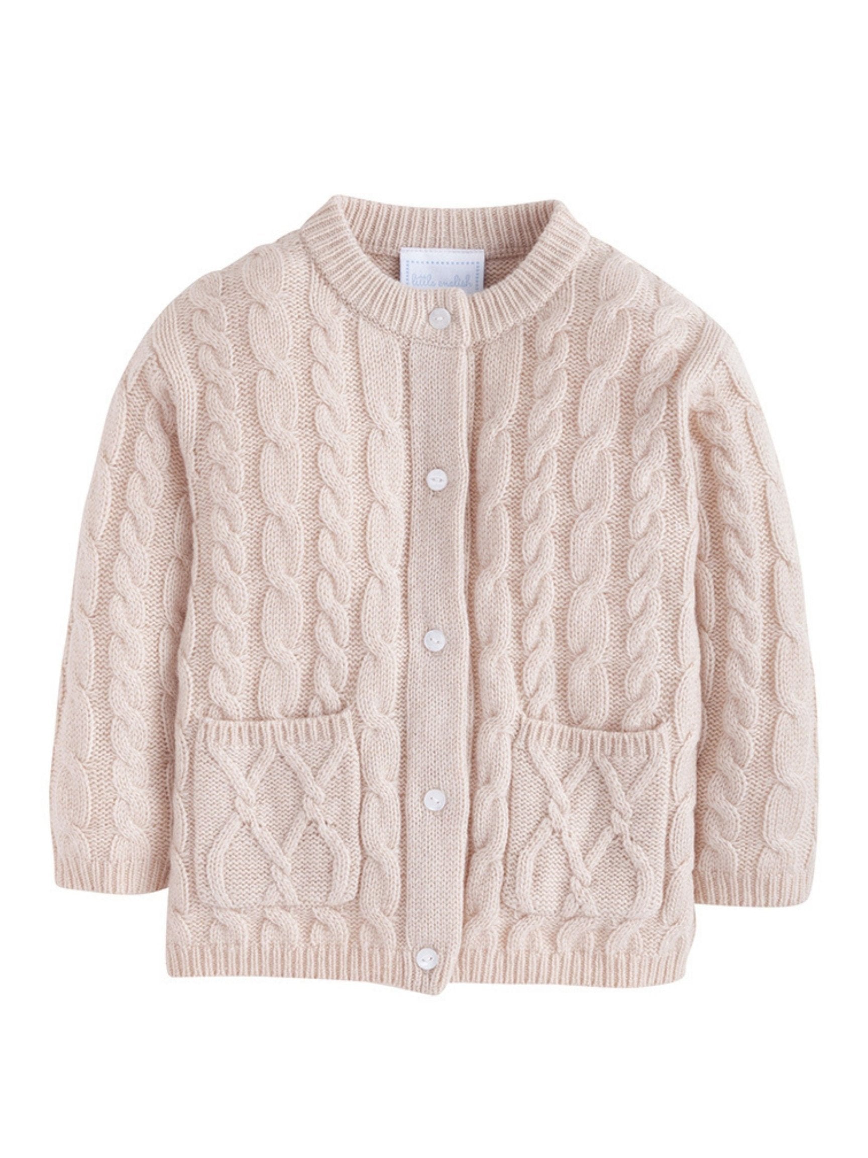 Classic Cashmere Blend Cardigan - Oatmeal