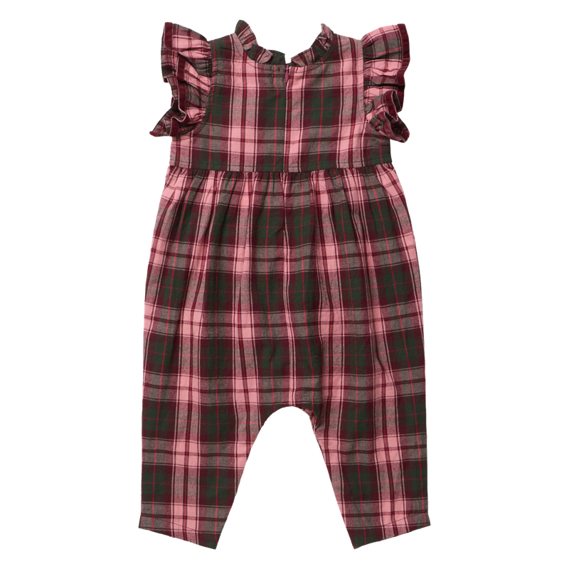 Baby Girls Jennifer Jumper - Burgundy Tartan