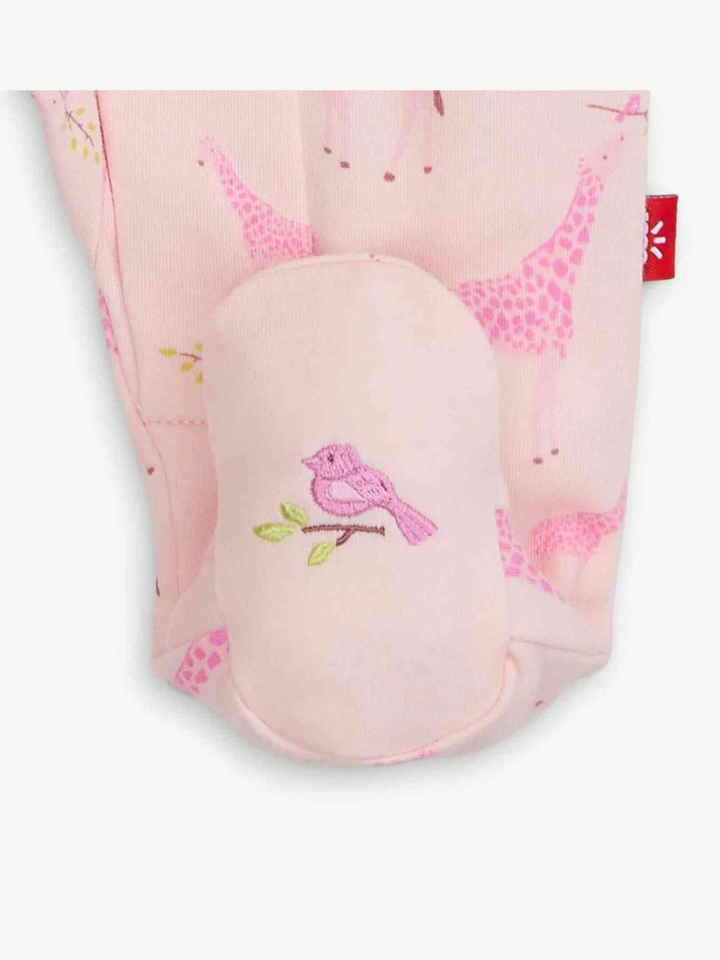 Pink Jolie Giraffe Organic Cotton Girl Footie
