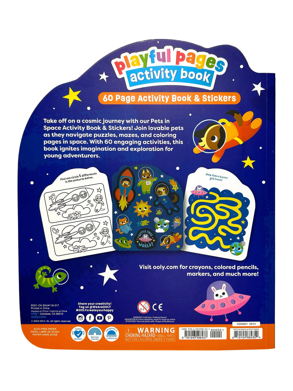 Playful Pages: Activity Book - Pets in Space