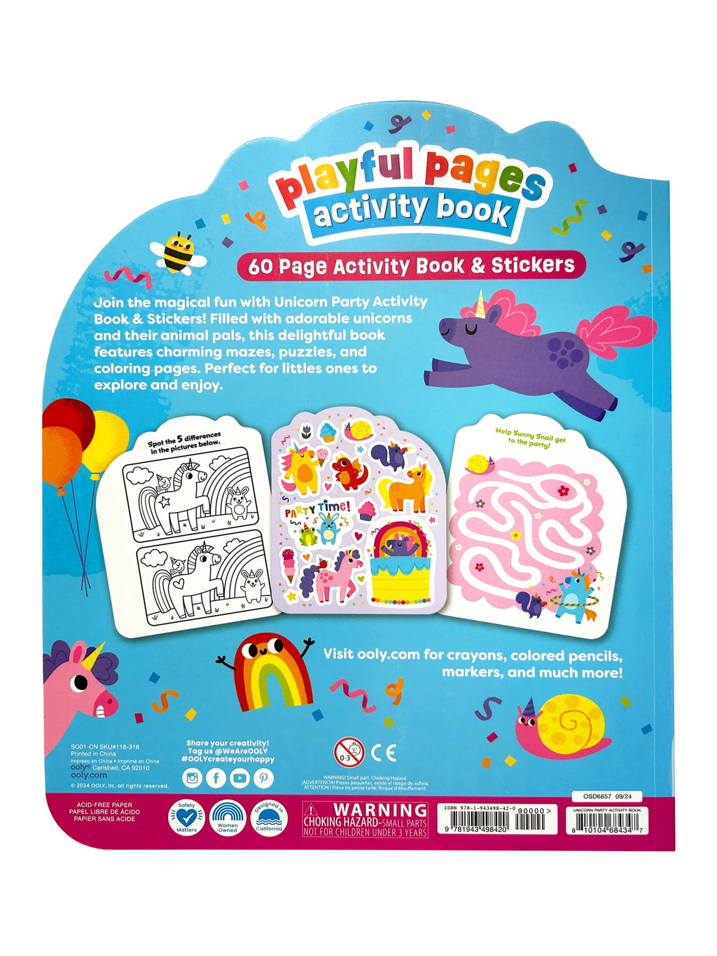 Playful Pages Activity Book - Unicorn Party