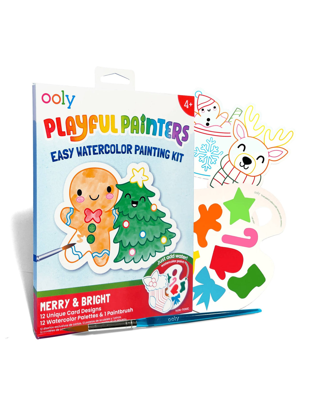 Playful Painters Easy Watercolor Painting Kit - Merry & Bright