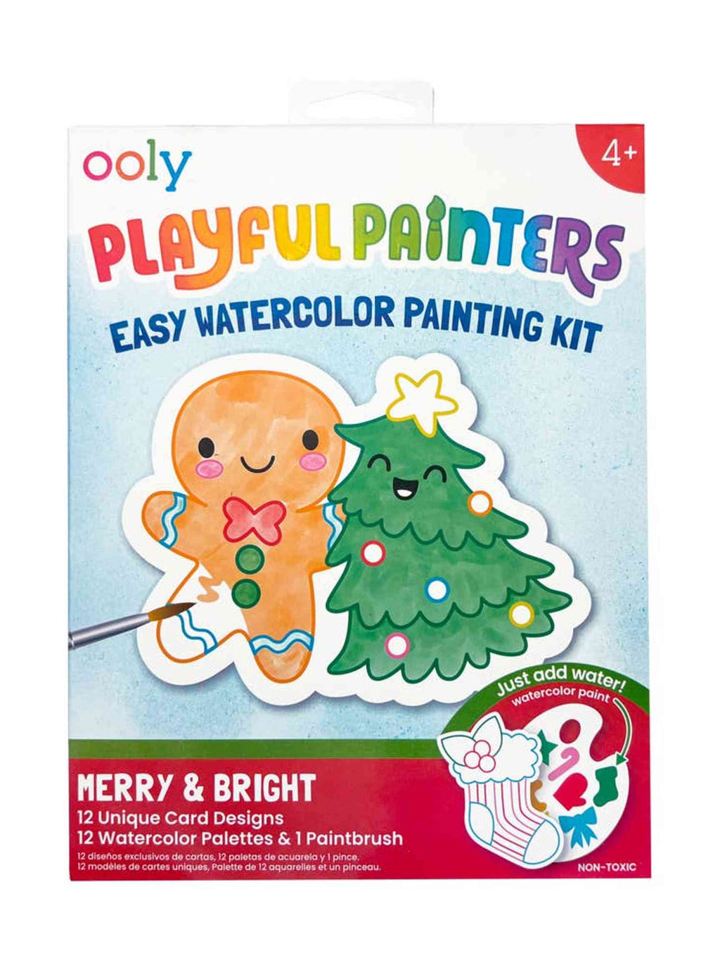 Playful Painters Easy Watercolor Painting Kit - Merry & Bright
