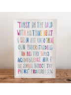 "Proverbs 3: 5-6" acrylic shelfie