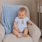 Puppy Playtime Applique Bubble - Light Blue