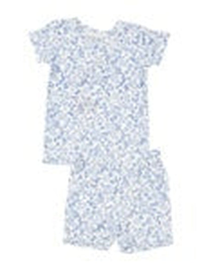 Short Loungewear Set - Blue Calico Floral