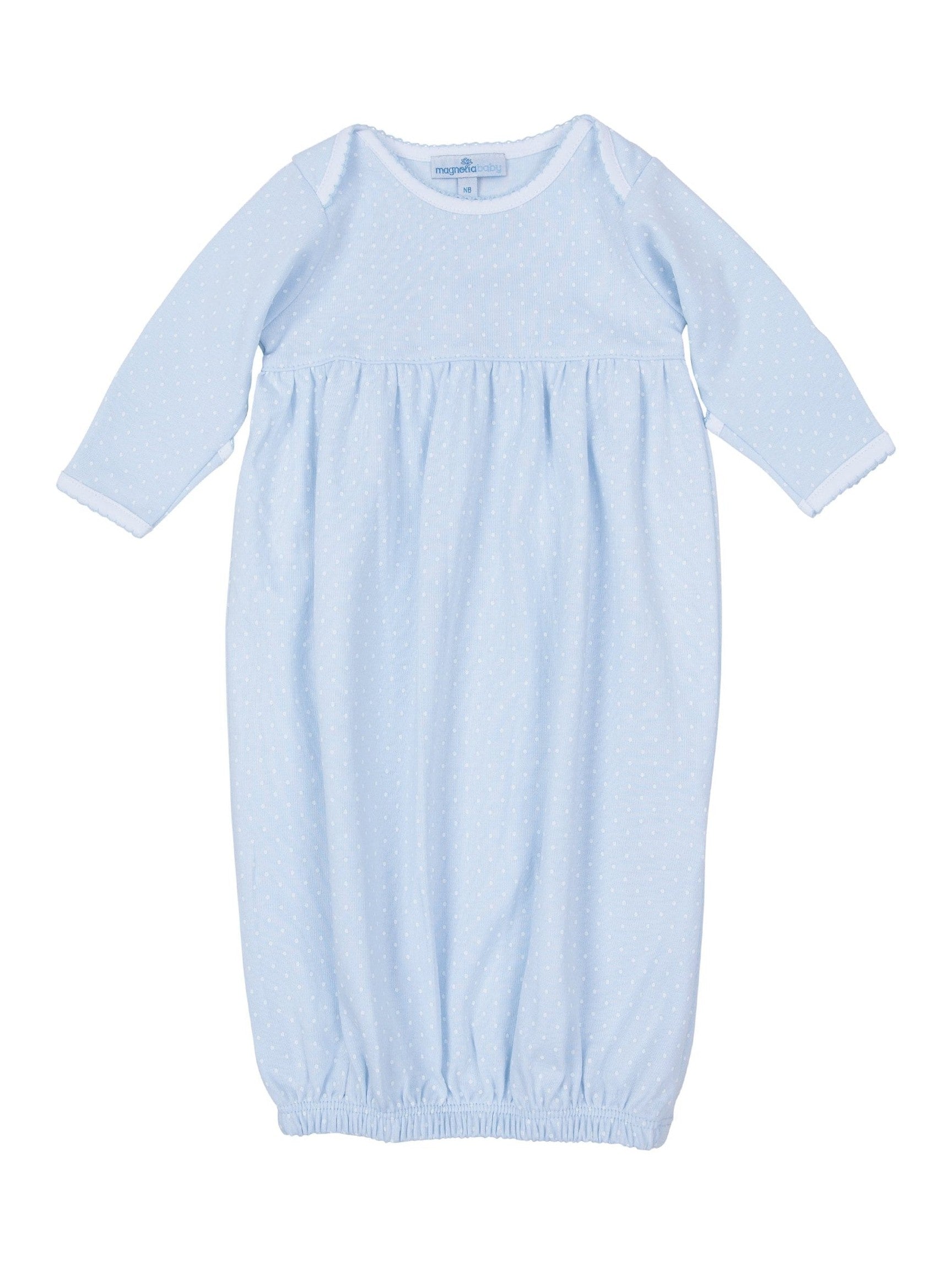 Simply Sweet Gathered Gown - Light Blue - Posh Tots Children's Boutique