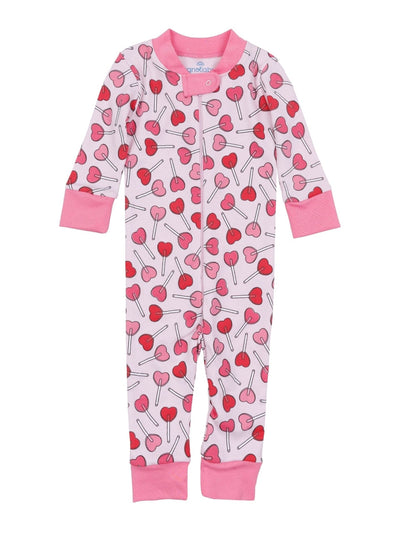 Sweetheart Pops Zip Pajamas