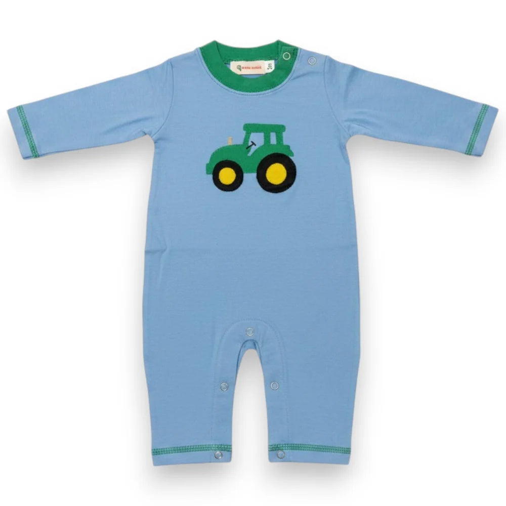 Tractor Applique L/S Romper