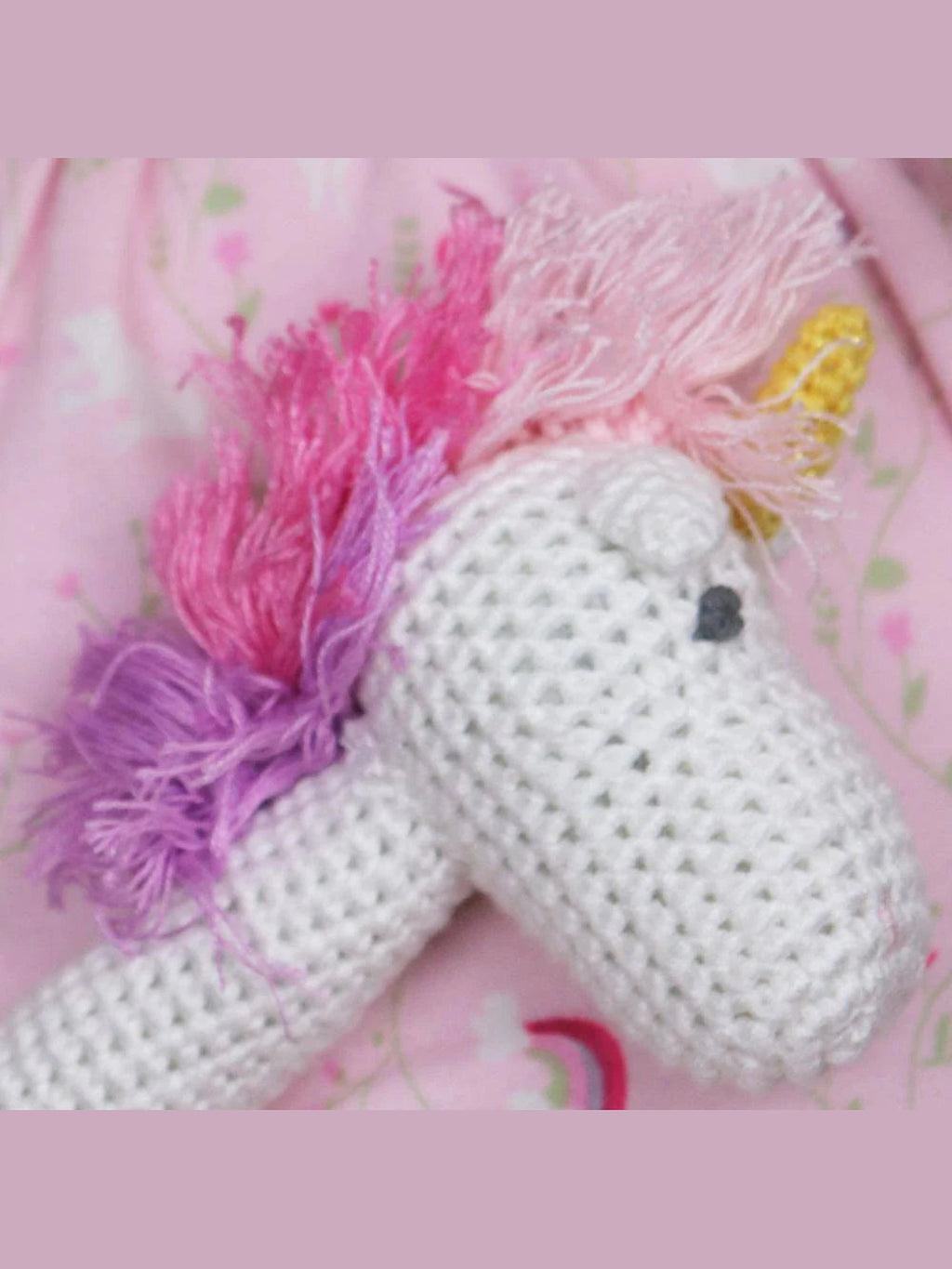 Unicorn Crochet Baby Rattle
