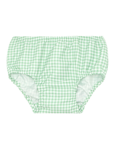 Palm Green Gingham Diaper Cover - Unisex