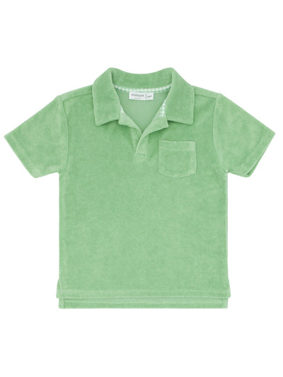 Palm Green French Terry Polo