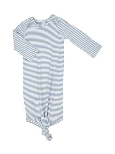 Knotted Gown - Blue Stripe