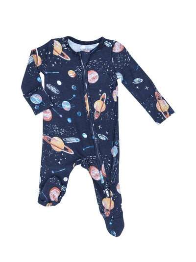 Two Way Zippered Footie - Solar System