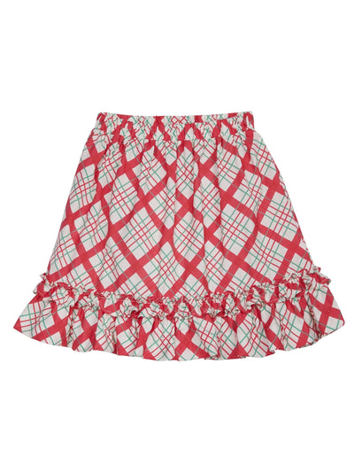 Flounce Skirt - Holiday Plaid