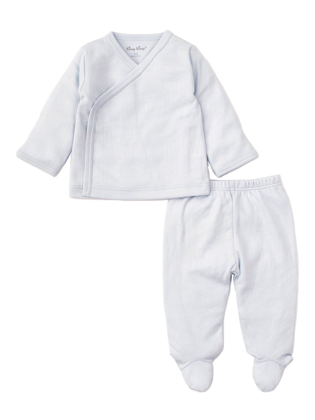 Kissy Cross Tee Pointelle Pant Set - Posh Tots Children's Boutique