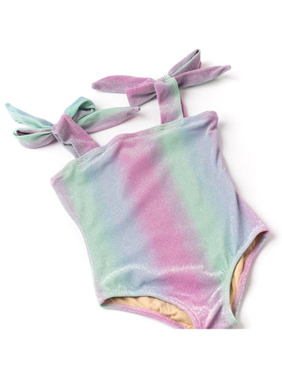 Ocean Ombre Shimmer Bunny Tie Swimsuit