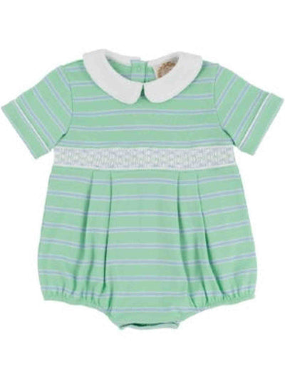 Smocked Bradford Bubble- Grace Bay Green/Beale Street Blue