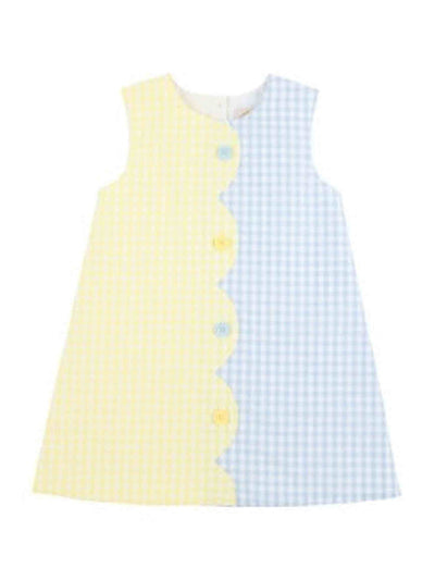 Kennedy Colorblock Dress- Buckhead Blue Gingham/Lake Worth Yellow