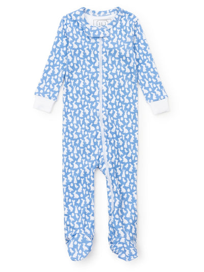 Parker Zipper Pajama - Easter Time Blue