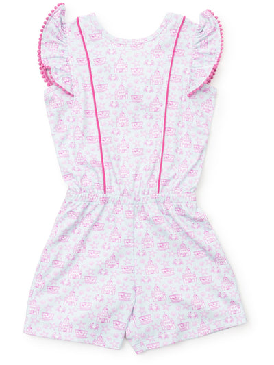 PRE-ORDER Rae Romper - Sandcastles Pink