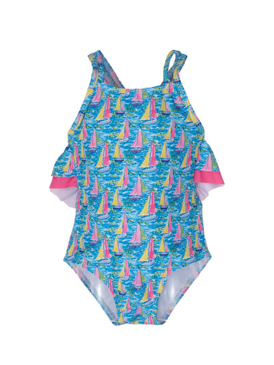 Laguna One Piece Swimsuit - Preppy Sailboat