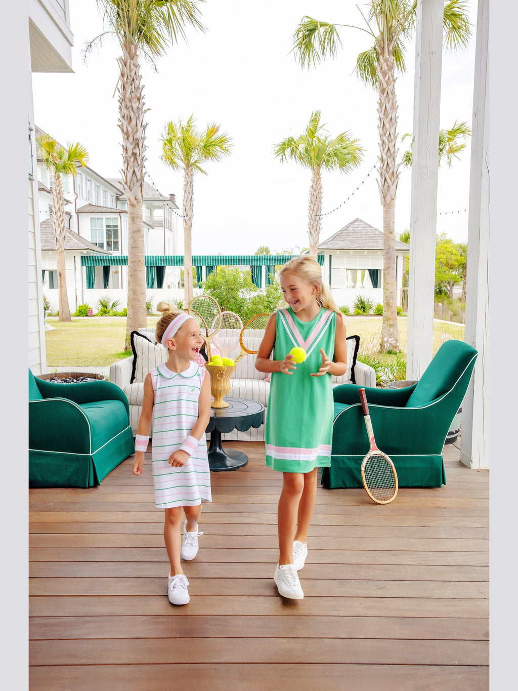 Annie Apron Dress - Gibson Island Green