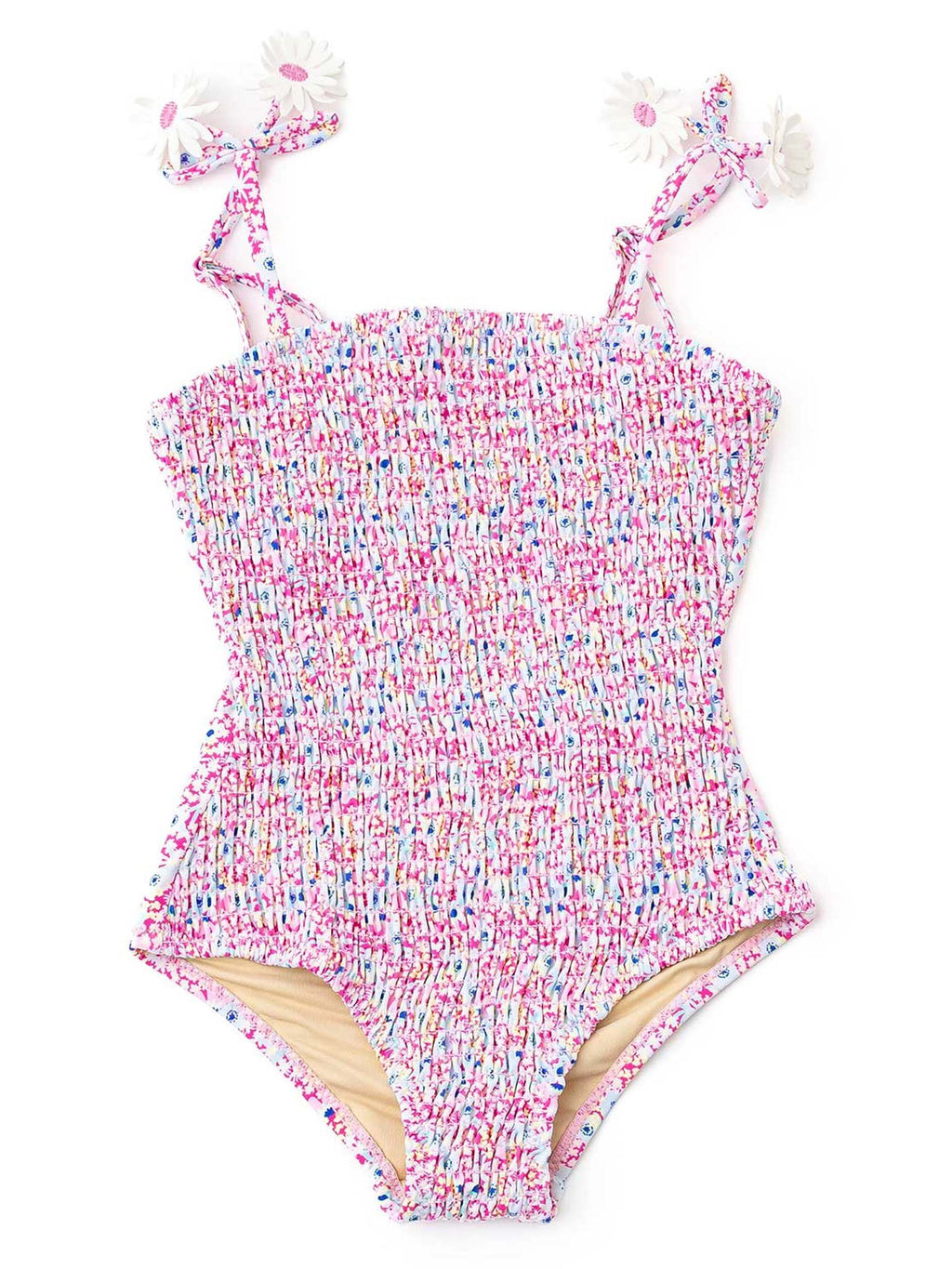 One Piece Smocked Swimsuit