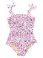 One Piece Smocked Swimsuit