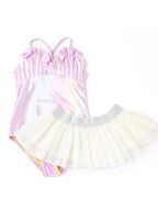 Metallic Mermaid & Skirt Swimsuit