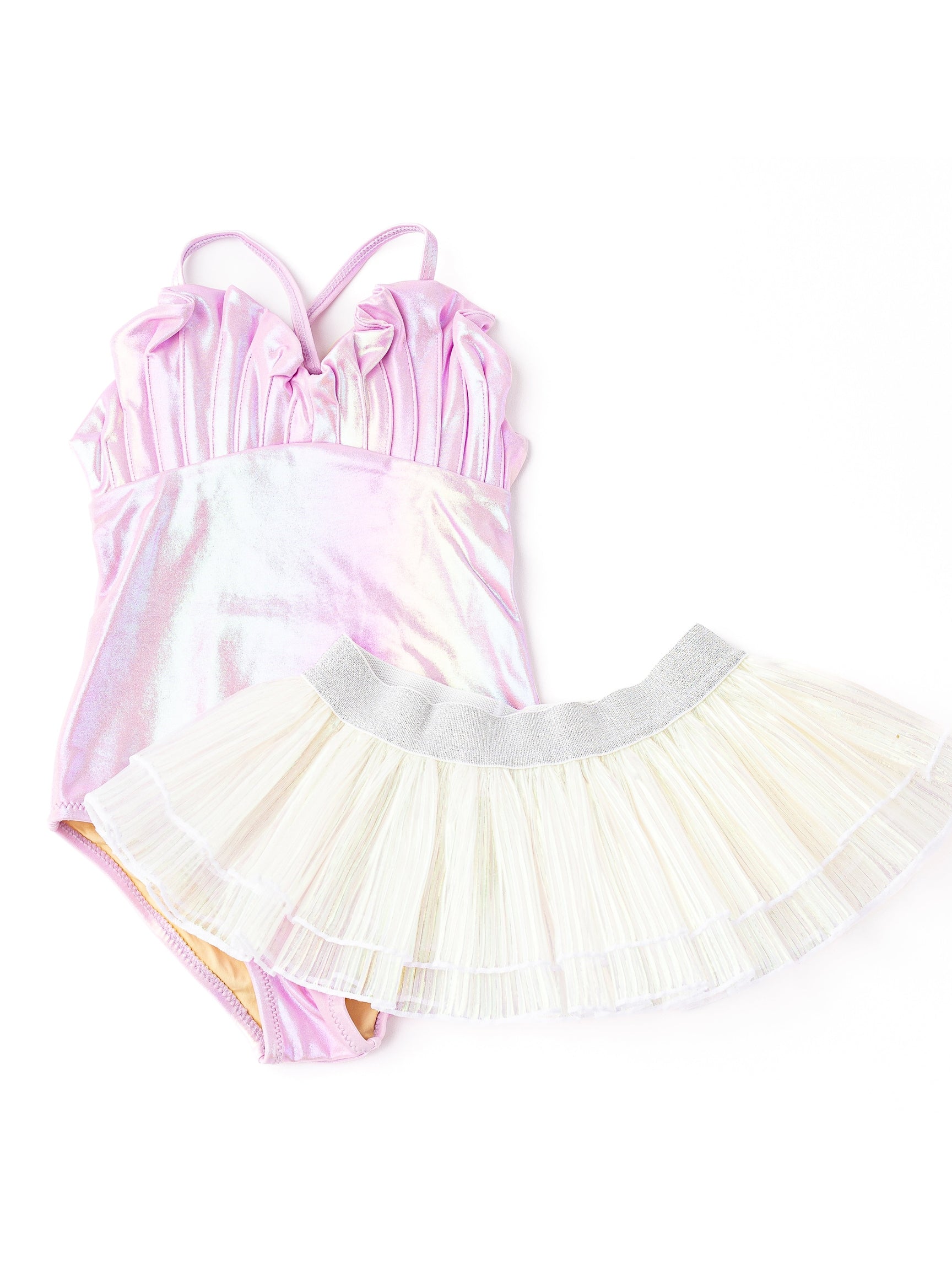 Metallic Mermaid & Skirt Swimsuit