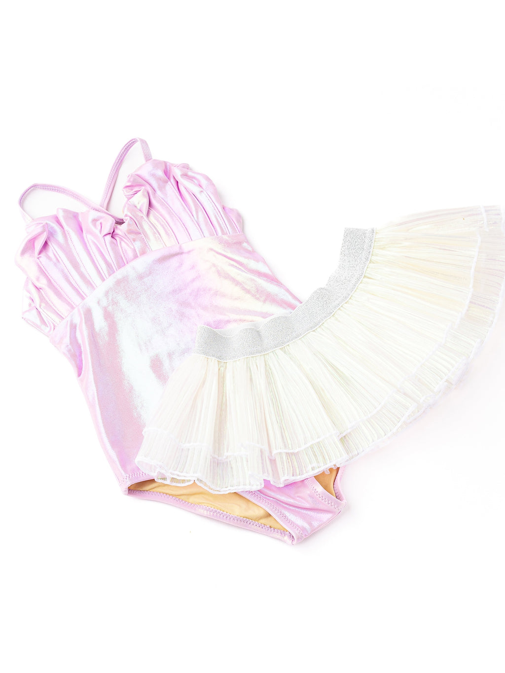 Metallic Mermaid & Skirt Swimsuit