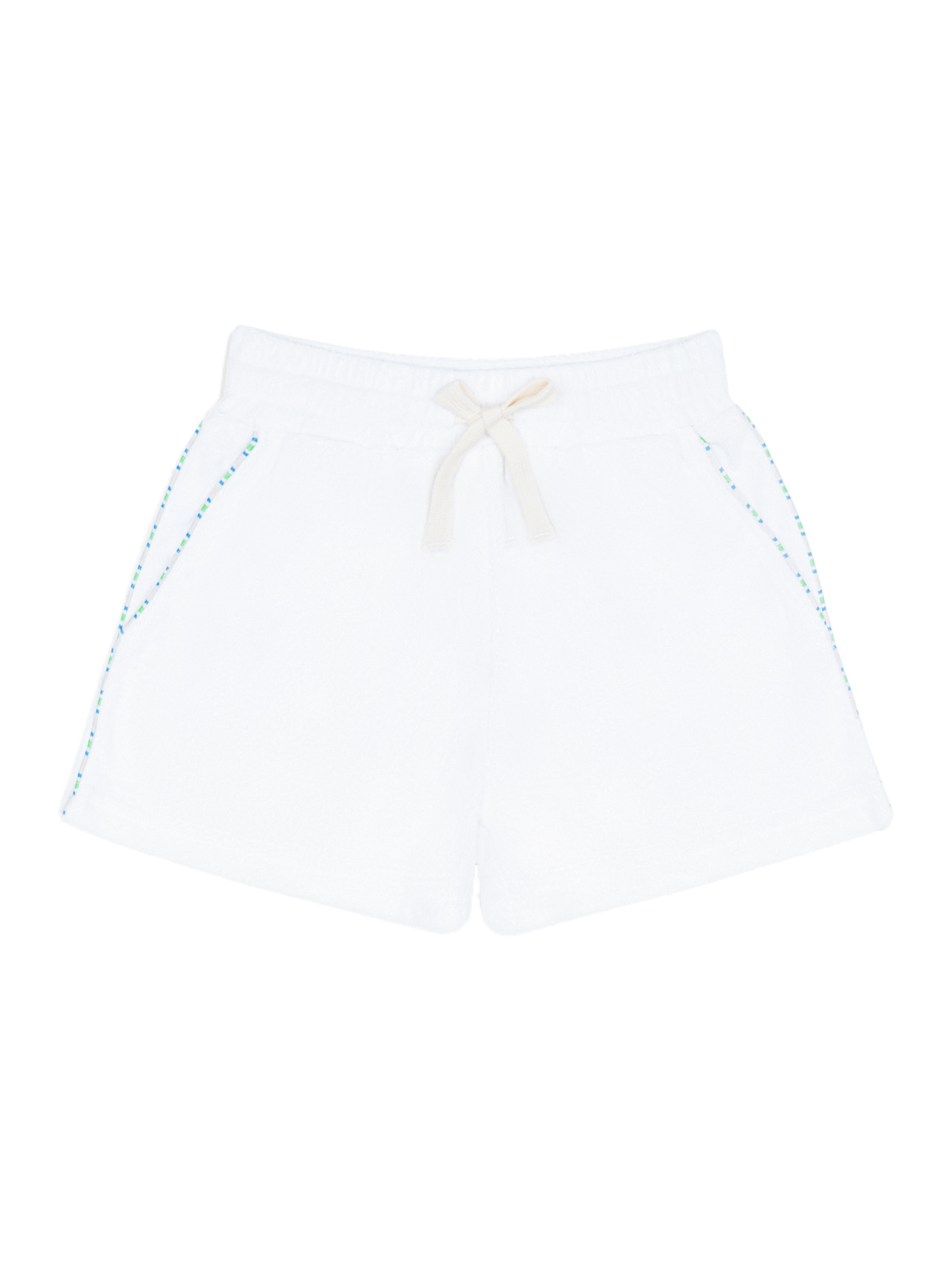 PRE-ORDER Shell White French Terry Shorts - Posh Tots Children's Boutique