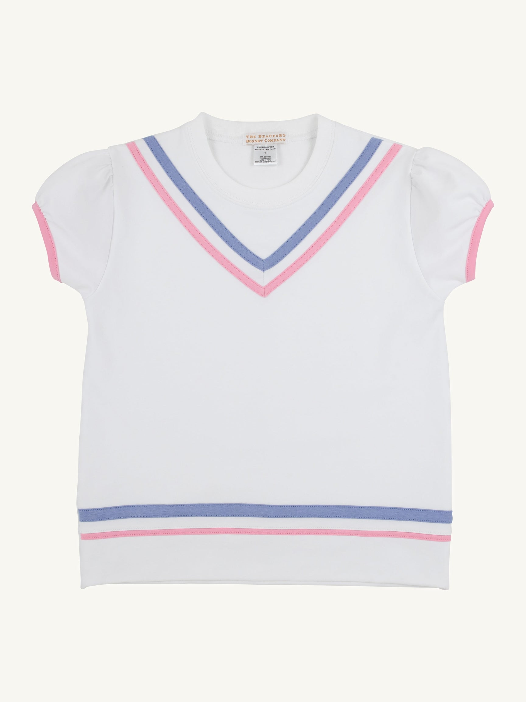 Cassidy Comfy Crewneck - Worth Ave White/Park City Periwinkle/Hamptons Hot Pink