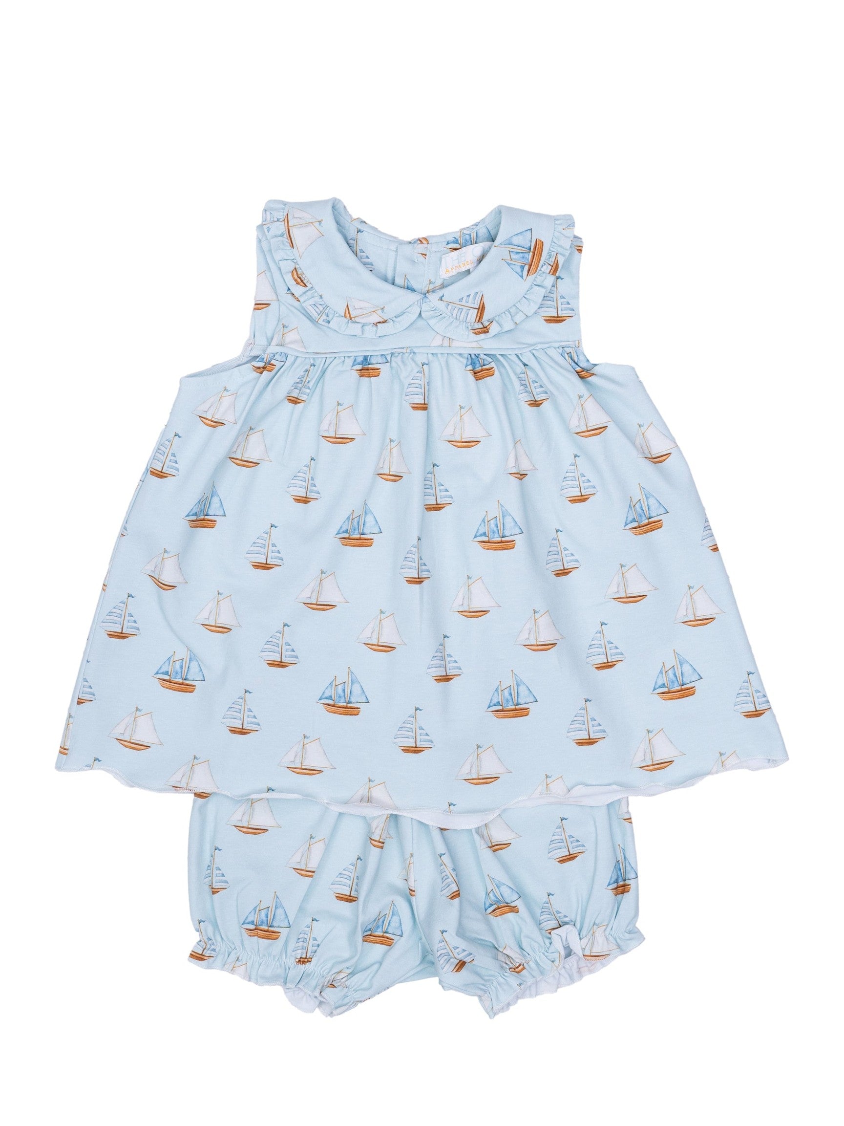 Ava Bloomer Set - Blue Sails