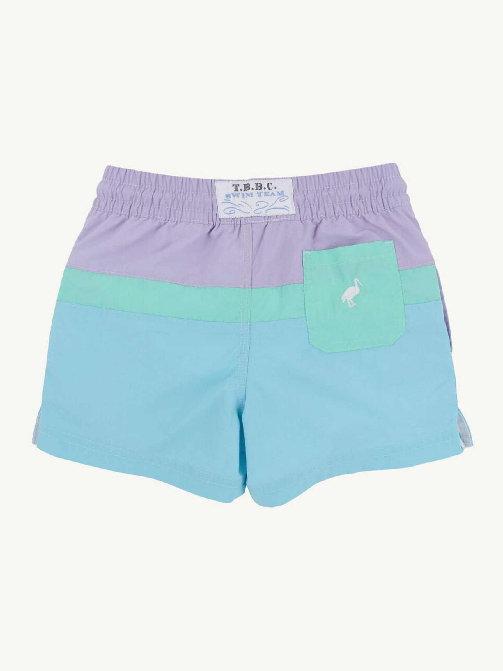 Country Club Colorblock Trunks - Lauderdale Lavender/Turks Teal/Belhaven Blue