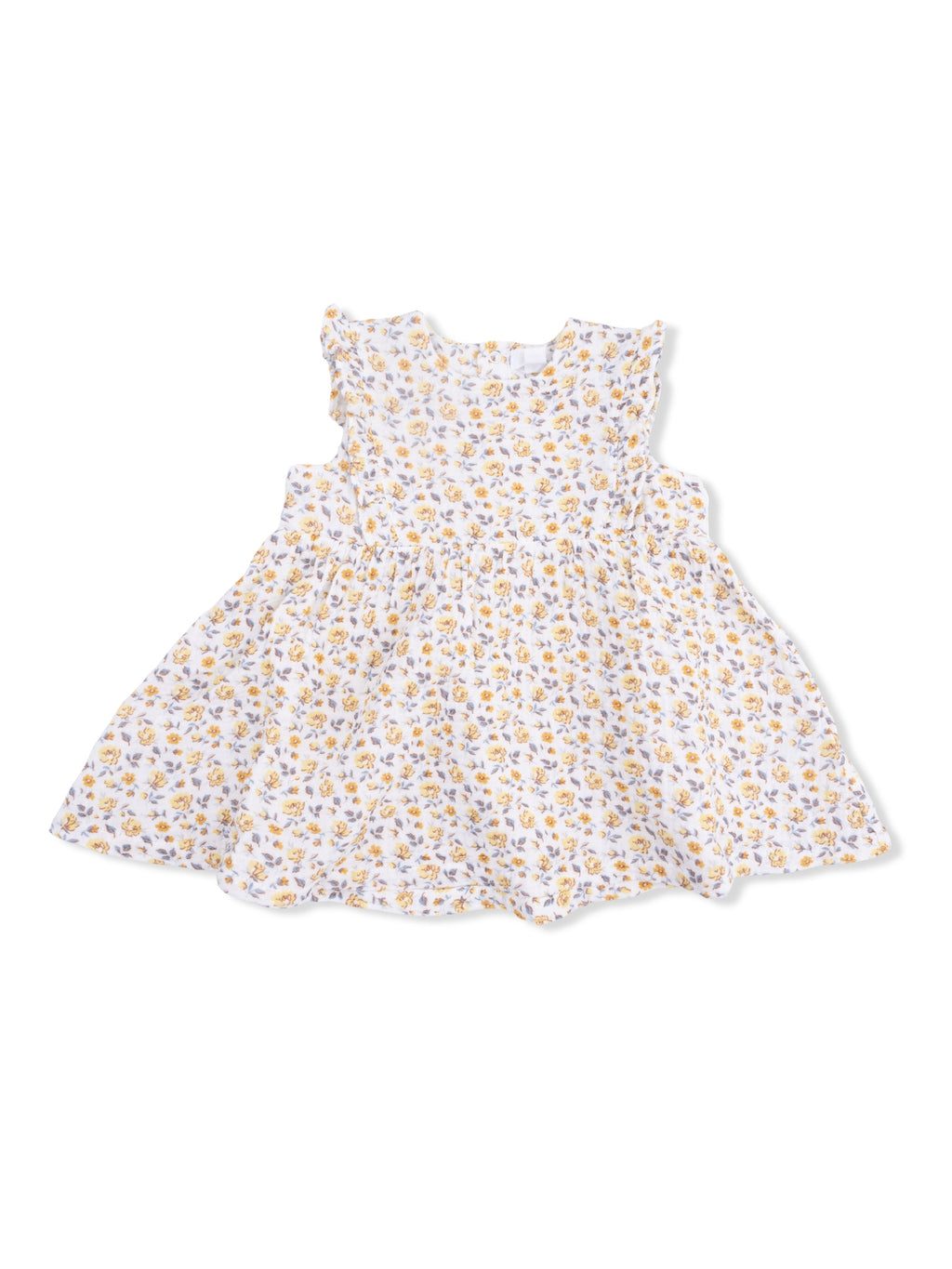 Ruffle Dress & Bloomer - Yellow Country Roses