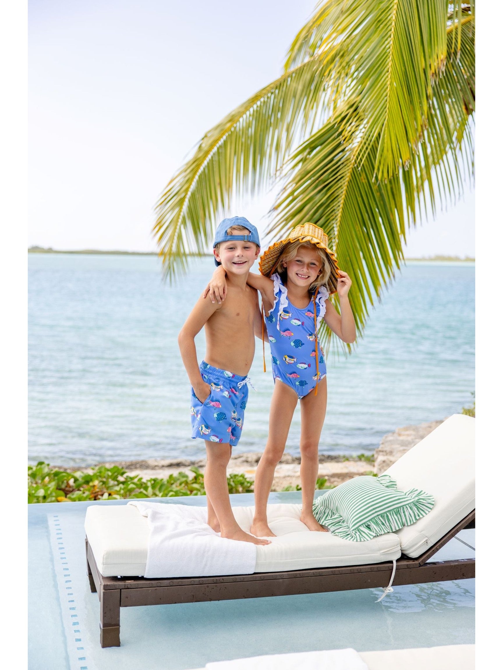 Tortola Swim Trunks - Here Fishy Fishy