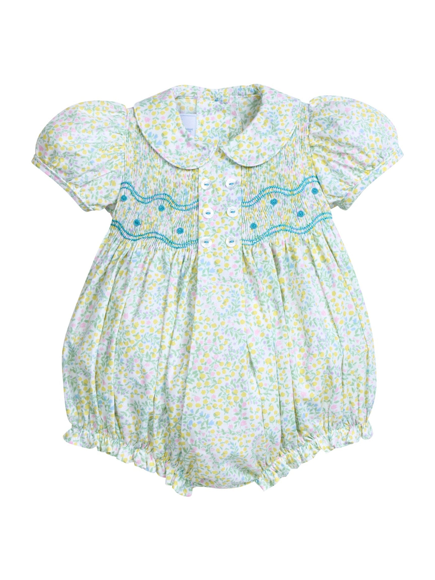 Smocked Bridget Bubble - Briarcliff Floral