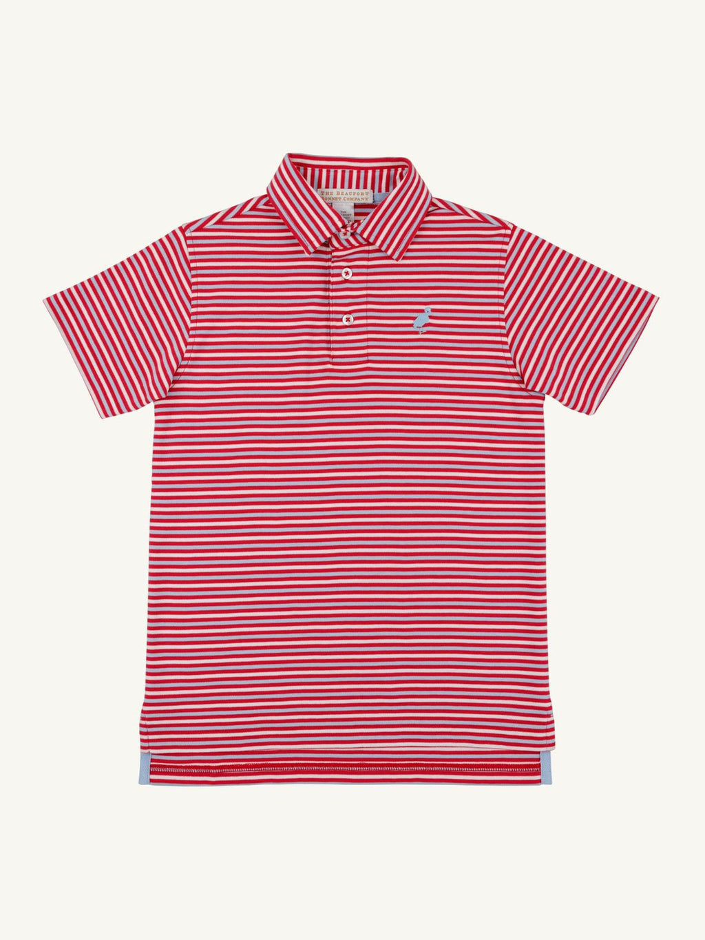Prim & Proper Polo - Sumner County Stripe Richmond Red