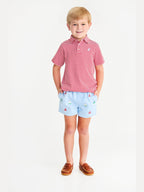 Prim & Proper Polo - Sumner County Stripe Richmond Red