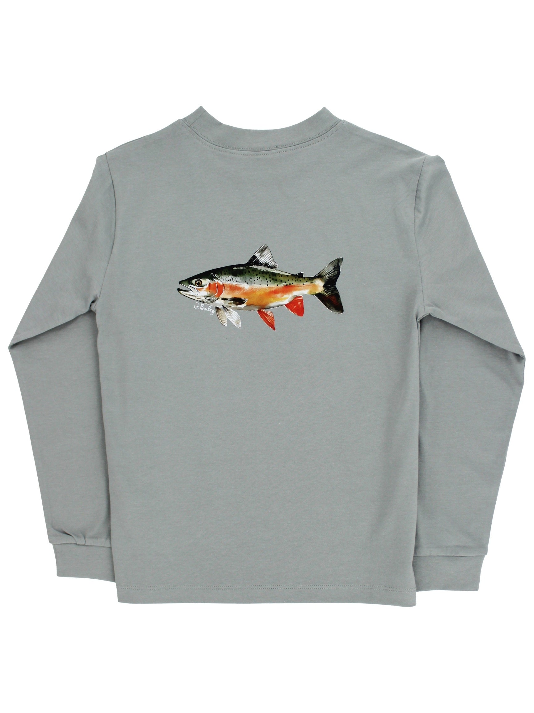 L/S Logo Tee - Trout/Limestone