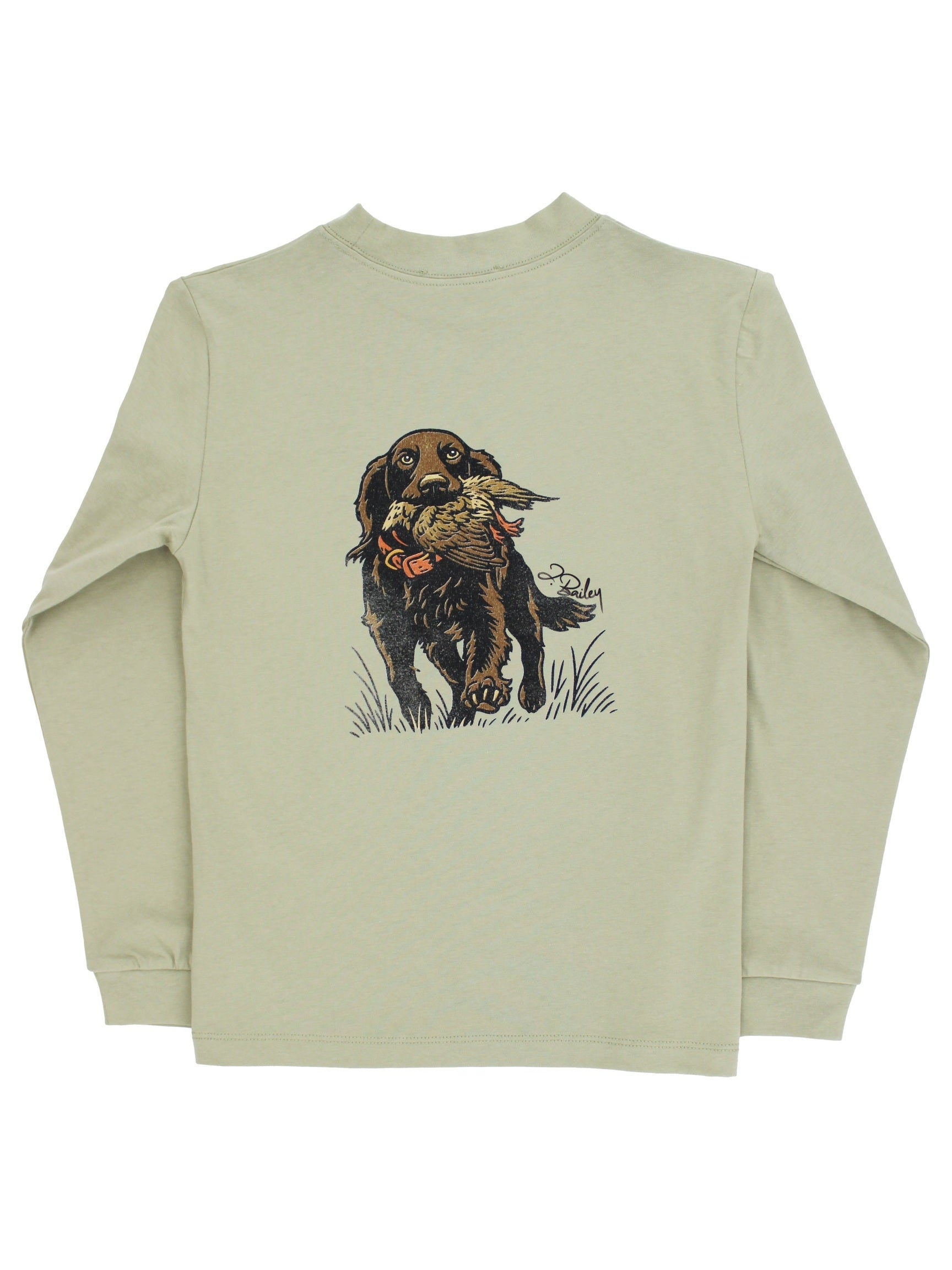L/S Logo Tee - Spaniel/Pistachio